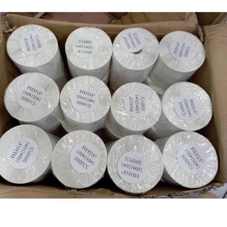 

WOW MURAH KERTASTHERMAL LABEL BARE 100X150mm isi 500 pcs high quality,,,