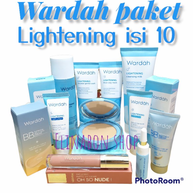 Wardah paket lightening isi 10