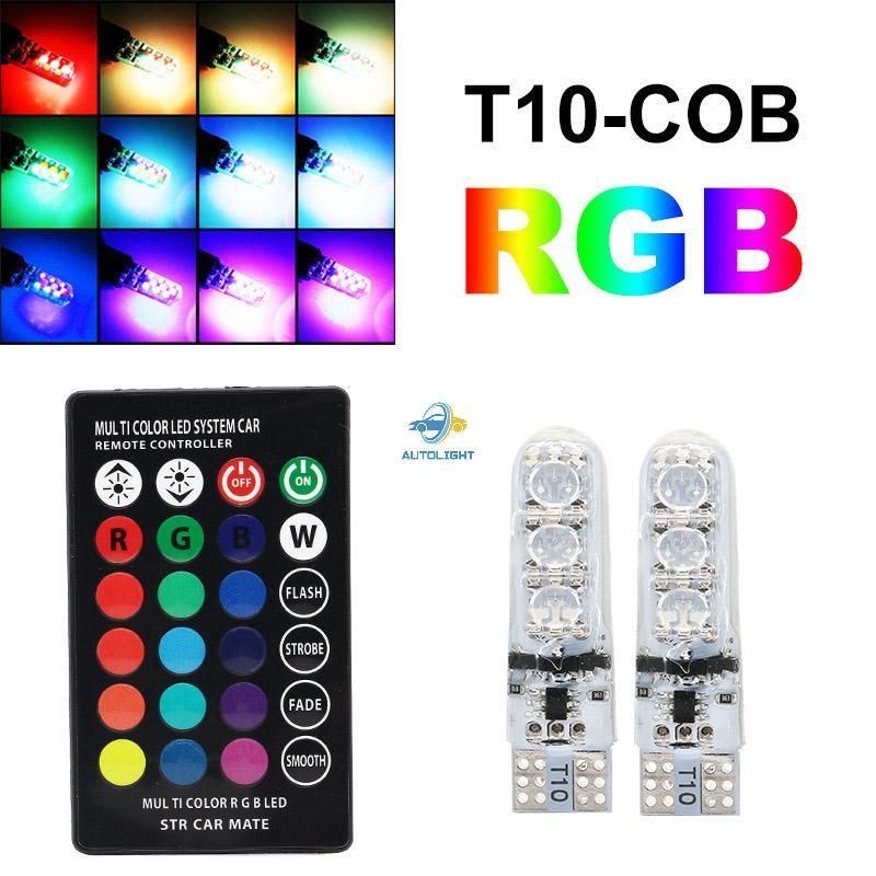 Lampu LED Senja Kotak T10 5050 / 6 LED &amp; 12 LED SMD RGB Remot High Quality Lampu LED Mobil