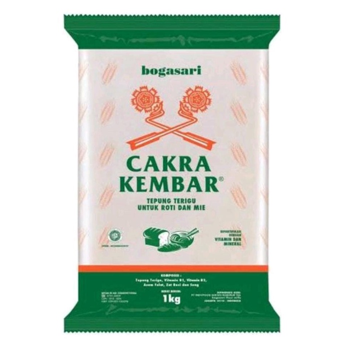 

TEPUNG TERIGU CAKRA KEMBAR BOGASARI 1KG