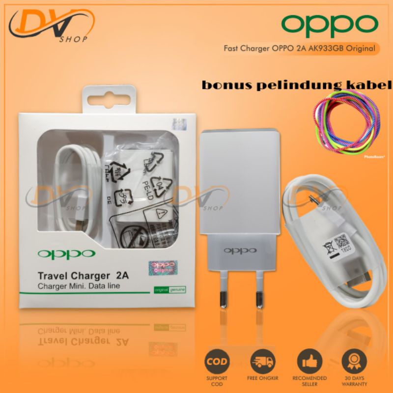 CHARGER OPPO ORIGINAL FASTCHARGING 5V-2A CHARGER OPPO  F7 F5 F1s F1plus f3plus A7 A83 A3s A37