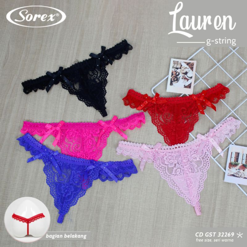 Sorex GST 32263 32266 32267 32269 sexy look celana dalam wanita G-string