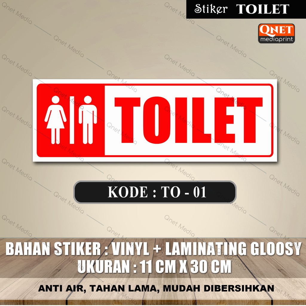 

STIKER TOILET + LAMINATING GLOSSY/DOFF