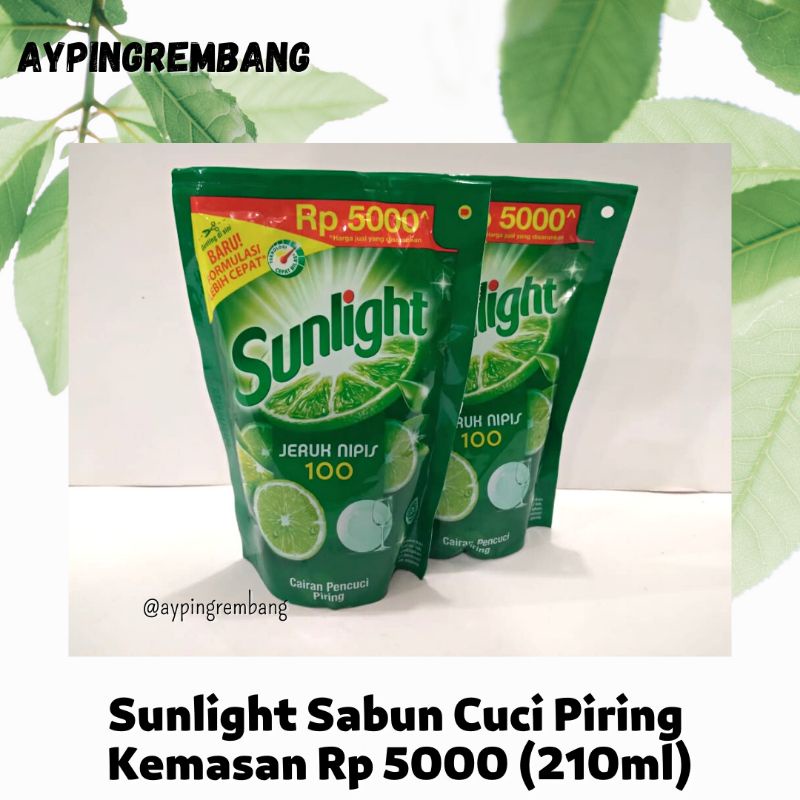 Sunlight Pencuci Piring Jeruk Nipis Refil 210ml