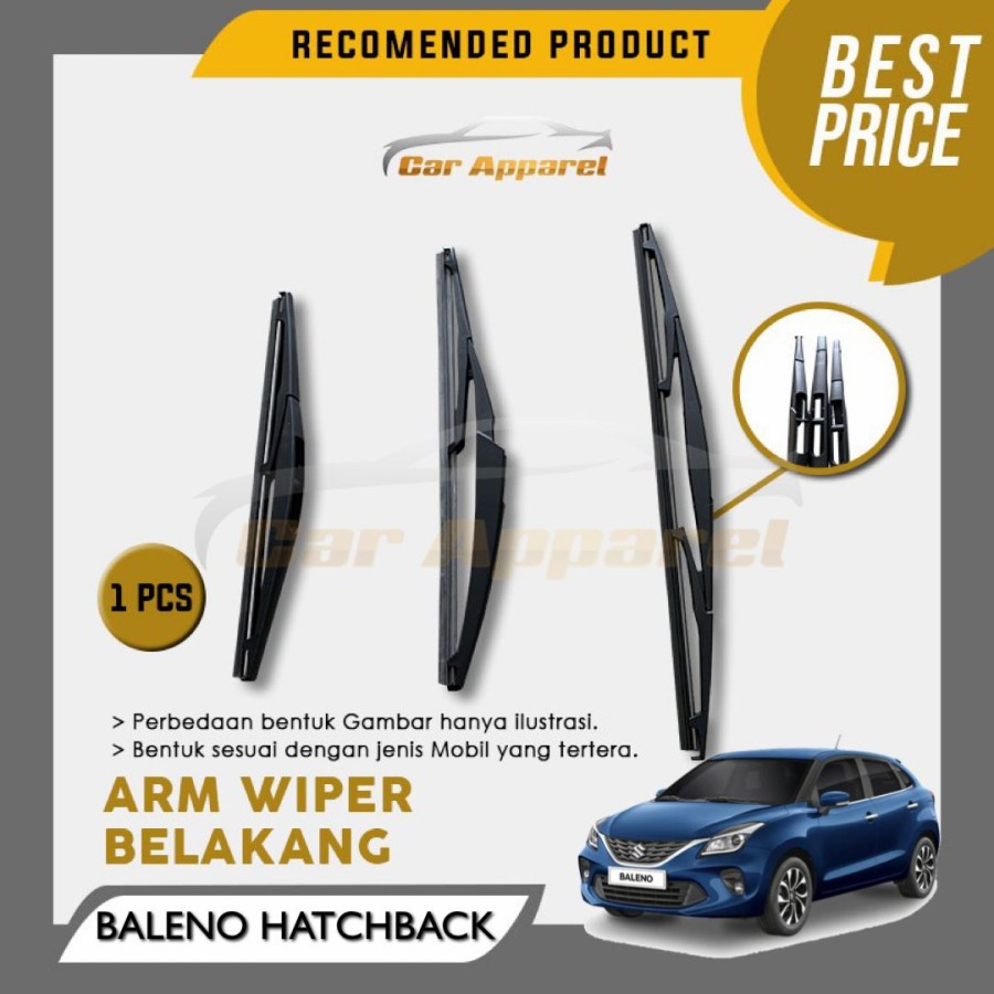 Wiper Belakang Baleno Hatchback Rear Wiper Baleno Hatchback 12inch
