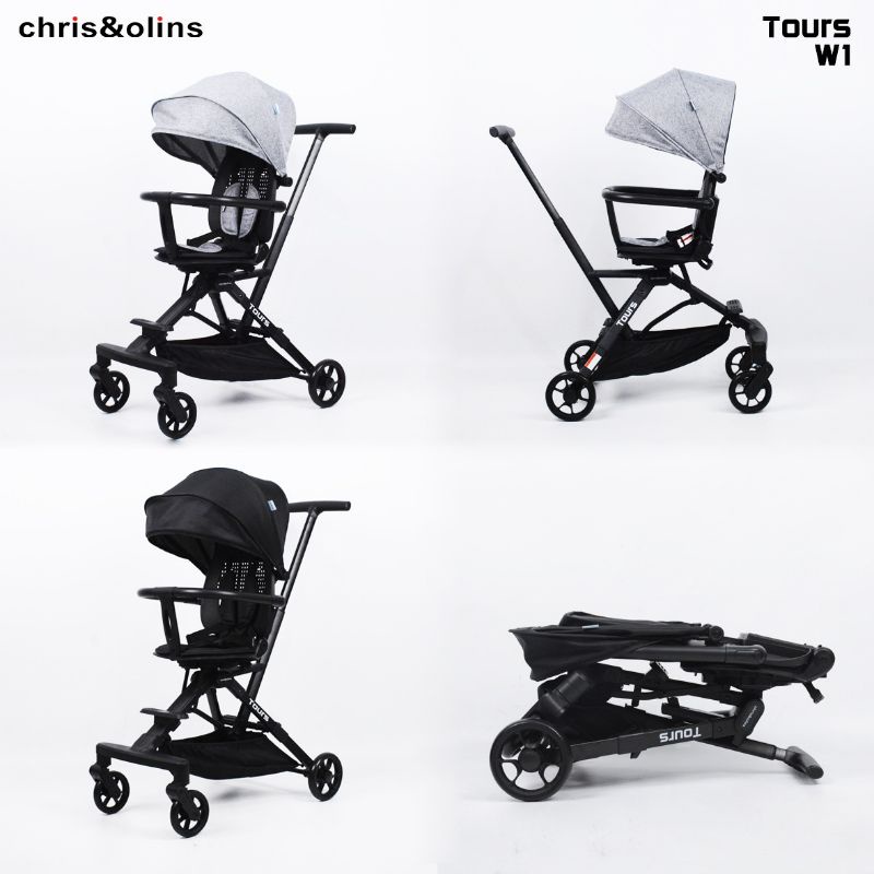 Chris &amp; olins stroller tours W1 cabin travel DENGAN TATAKAN KAKI kereta dorong bayi lipat