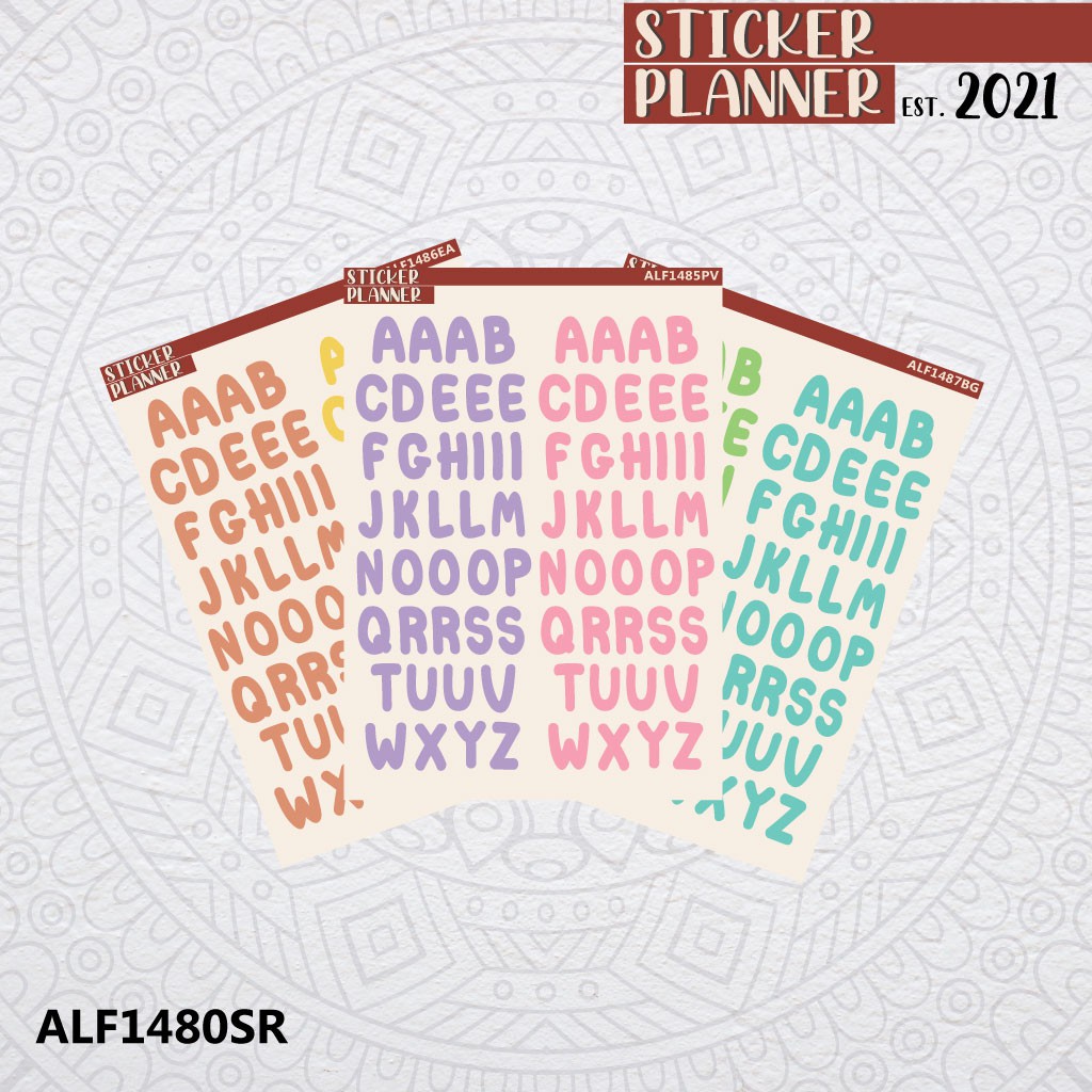 

Sticker Planner Alphabet Abjad Besar | Sticker Sheet, polco, Scrapbook, Studygram, Deco, Journal