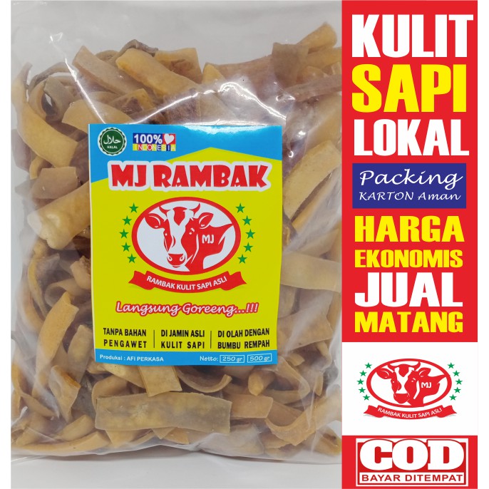 

Camilan gurih Kerupuk kulit sapi lokal / camilan diet rambak kulit sapi