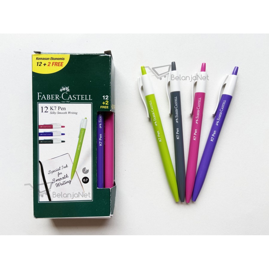 

PRODUK- PEN PULPEN BALLPOINT FABER CASTELL K7 PEN 0.7MM [1 LUSIN] .
