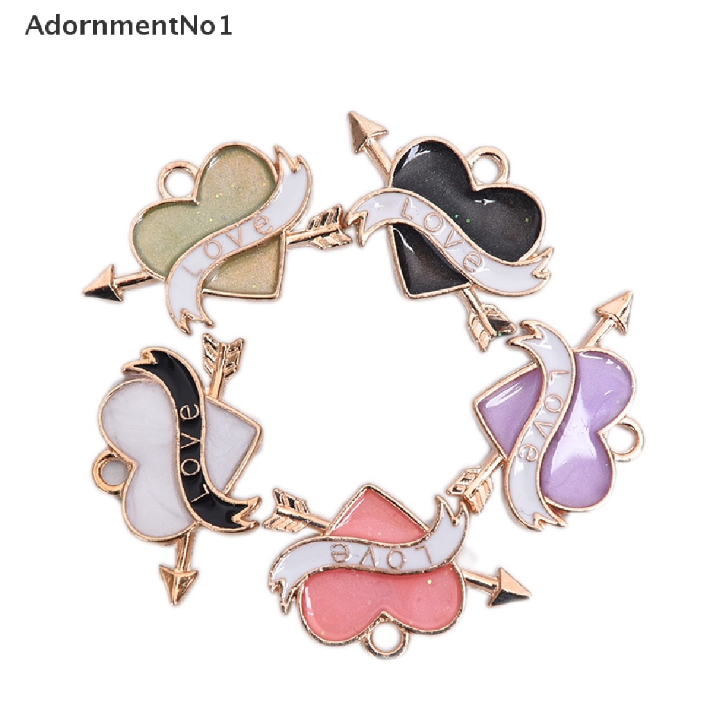 (AdornmentNo1) 10pcs / lot Liontin Bentuk Cupid / Hati Bahan Alloy Handmade Untuk Kerajinan Tangan