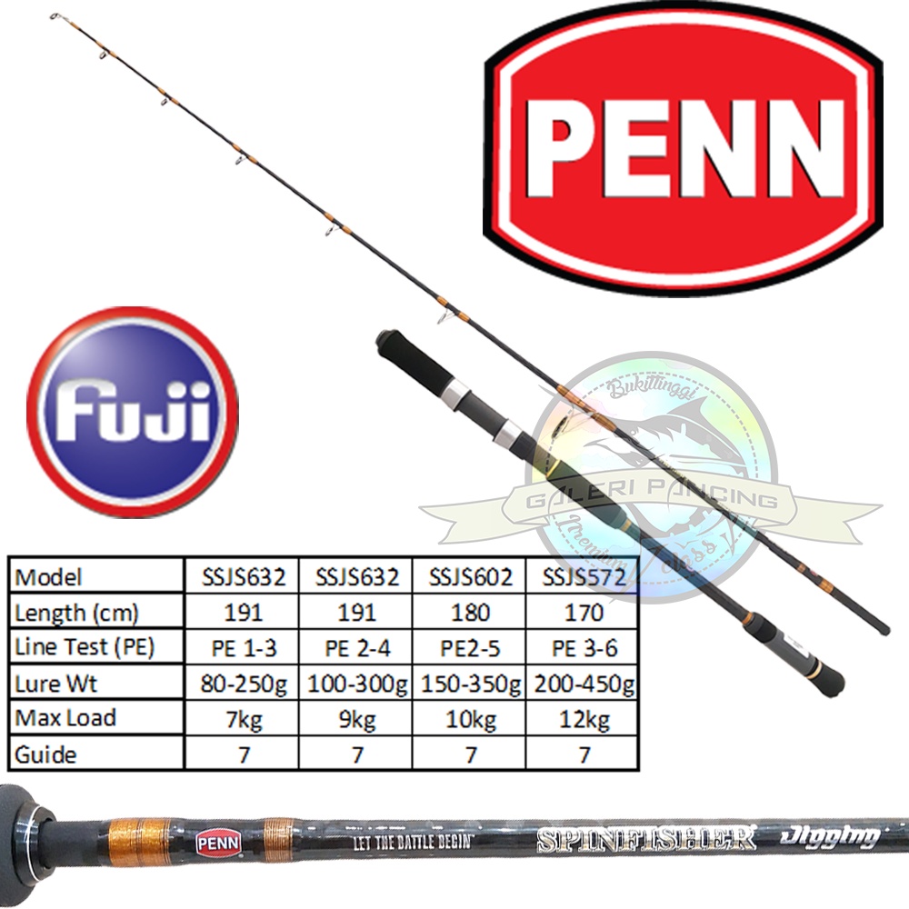 Joran Jigging Penn Spinfisher Jigging PE 3 PE 4 PE 5 PE6 Fuji