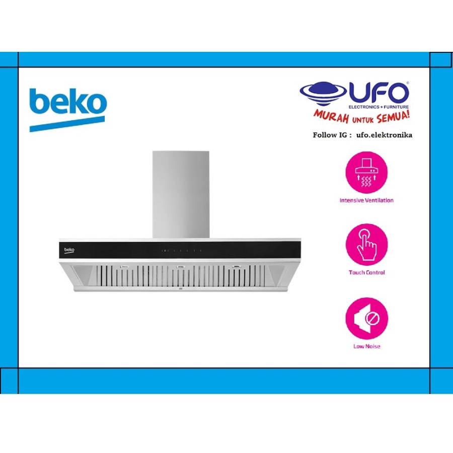 Beko HCB93041XB Penghisap Asap Dapur Chimney Stainless Steel