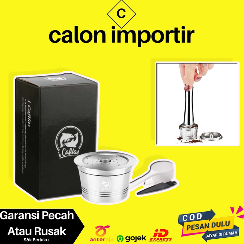 Kapsul Kopi Menampung Bubuk Kopi Refillable Capsule 1PCS for Caffitaly Tchibo Kapsul Bahan Stainless