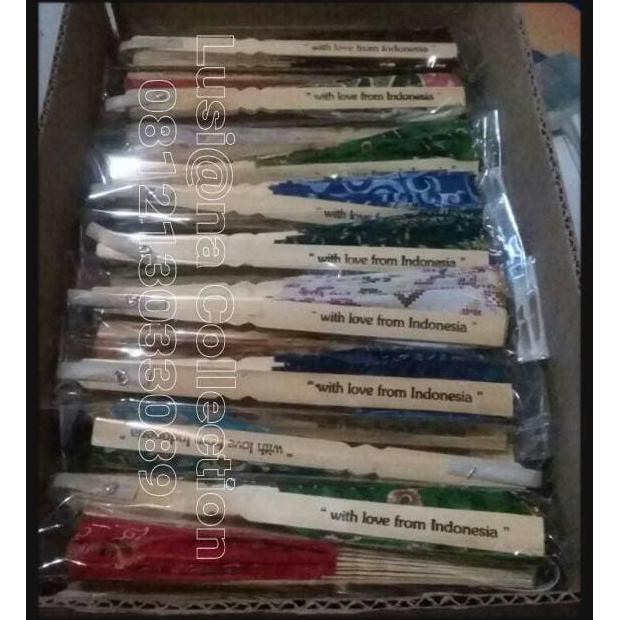 Terbaru!!!! Sablon Nama + Plastik + Souvenir Pernikahan Kipas Batik Sale