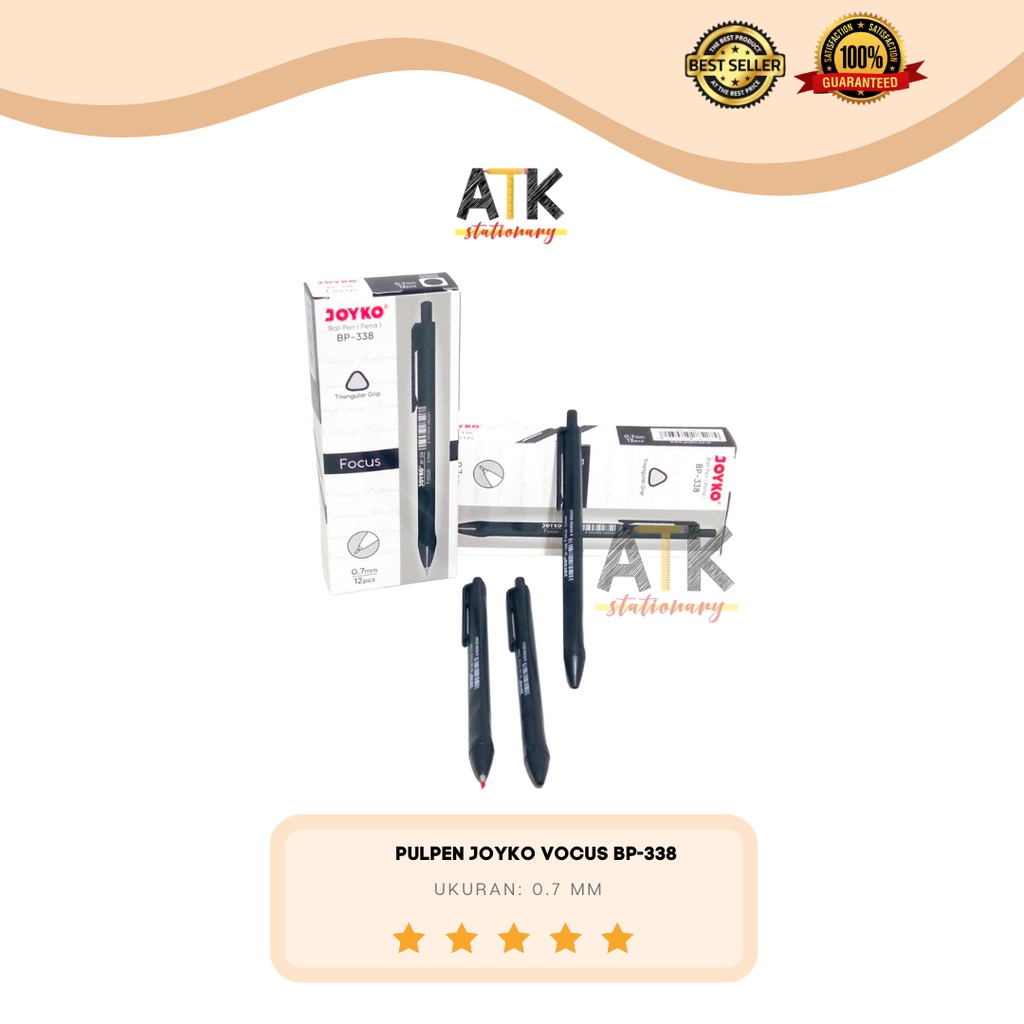 

Pulpen Joyko Vocus BP-338 0.7 mm / Pen Joyko Cetek Lancip Murah atk