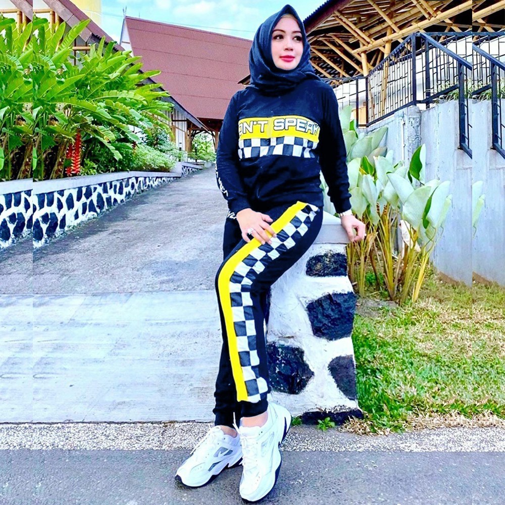 Baju Setelan Wanita Kekinian - One set Wanita - Setelan Tunik - Set Filanto - Lexoir-St Marlon Navy