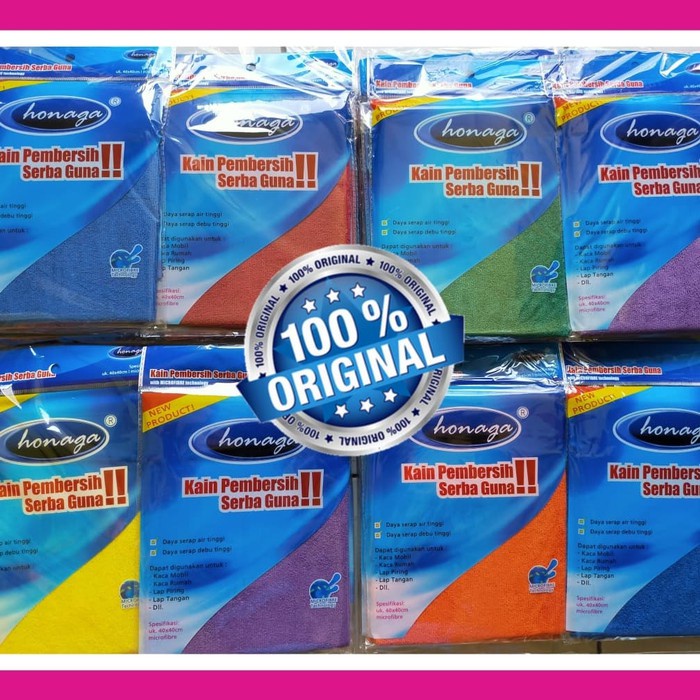 Lap Microfiber/Kain Lap/Lap Mobil/Motor/Mikrofiber/Kanebo/Ukuran Besar Jumbo Tebal Honaga