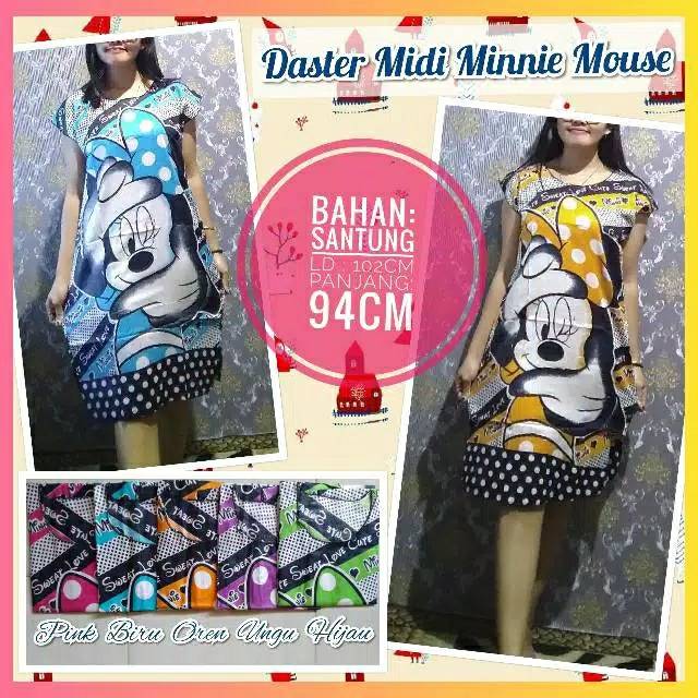 Daster midi karakter termurah bisa bayar dirumah ecer dan grosir