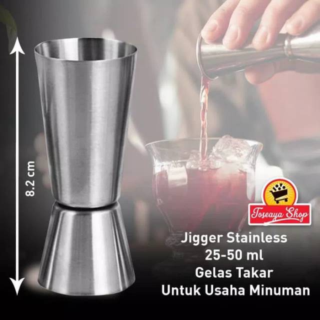 

Jigger Stainless 25-50ml - Gelas Takar