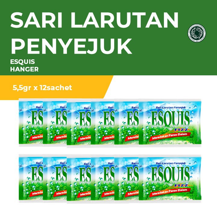 Esquis Fizz Hanger Sari larutan Penyejuk 12 x 5.5 gr