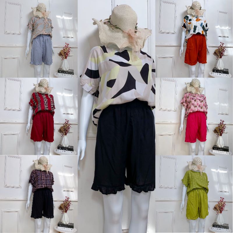 BABYDOLL RAYON PENDEK | SETELAN RAYON | BABYDOLL RUFFLE