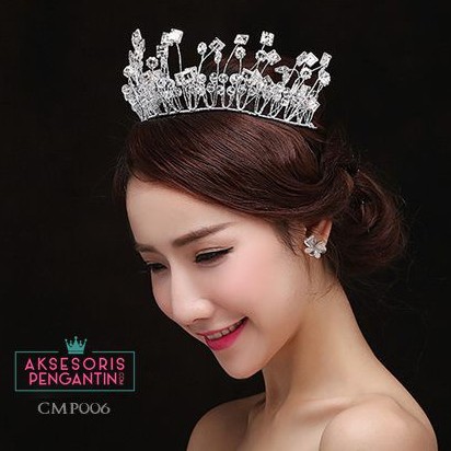 [STOCK TERBATAS] MAHKOTA MUTIARA HIASAN RAMBUT AKSESORIS PENGANTIN CMP006