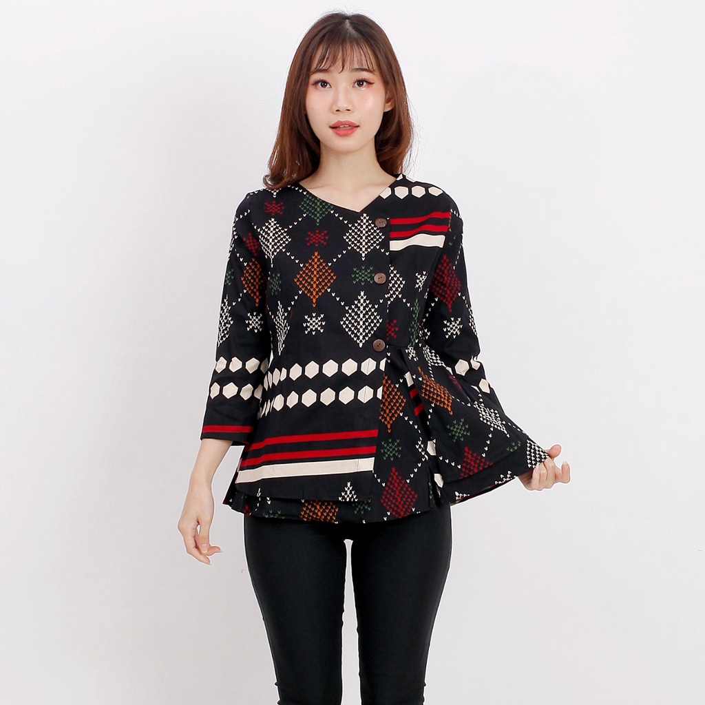 Batik wanita - Atasan blouse batik wanita fashion 184 SG-BLACK WJ