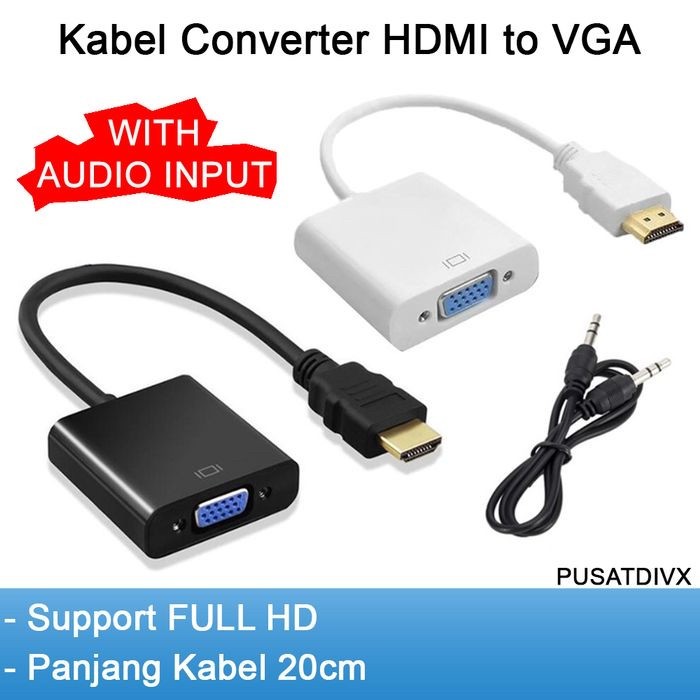 HDTV MALE TO VGA Female With Audio 1080P Converter Kabel HDTV TO VGA