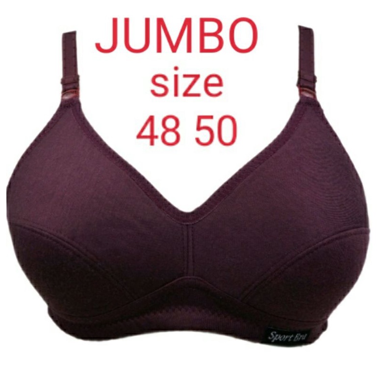 BH Sport Bra SUPER JUMBO BH Big Size 50 48 Kait 3 Tanpa Kawat