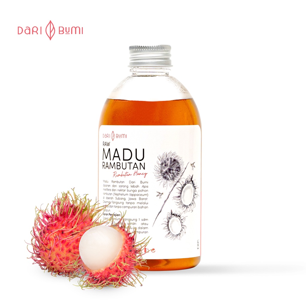 Madu Murni Rambutan 350 gr Dari Bumi Madu Asli Premium