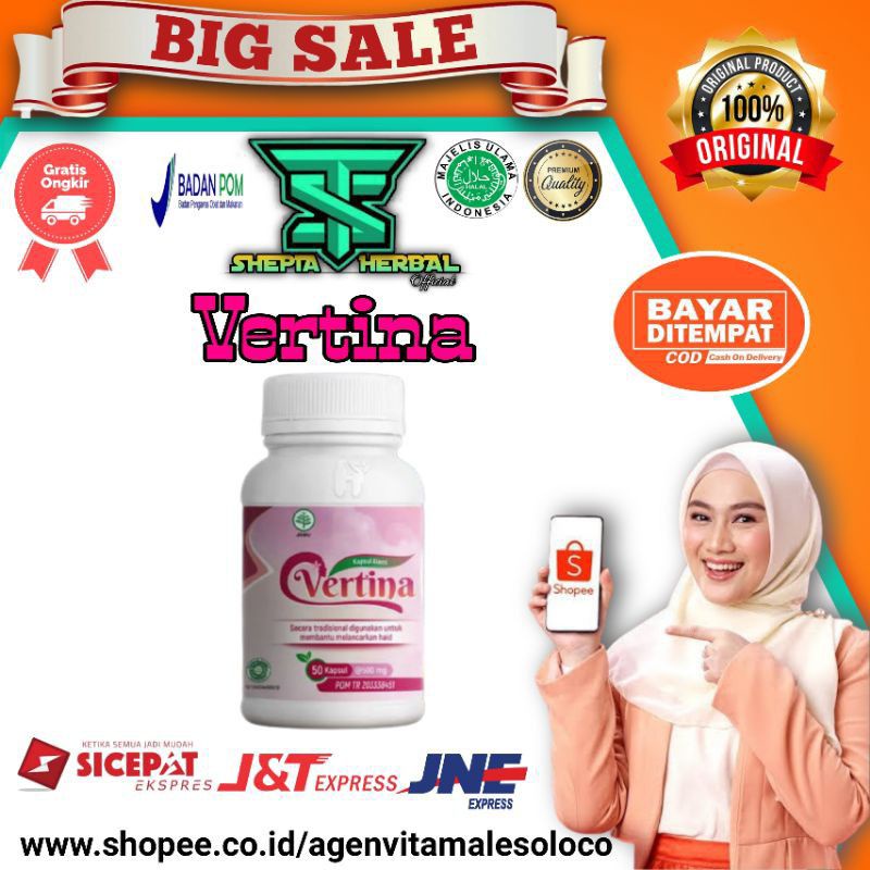 Vertina Obat Herbal Penyubur Kandungan Wanita Pelancar Haid Menstruasi  BPOM 100% Original