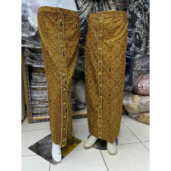 Rok pengantin batik instan couple /kain batik mix mutiara tabur