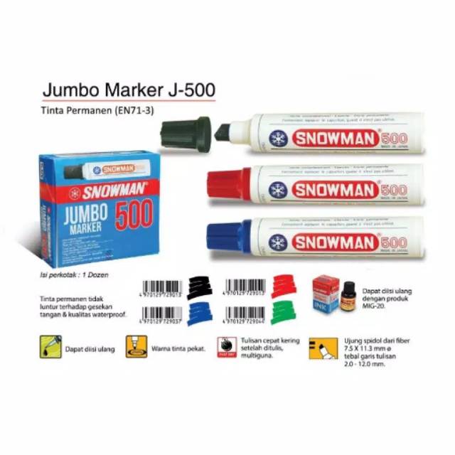 

Snowman Spidol Permanent Uk. Jumbo