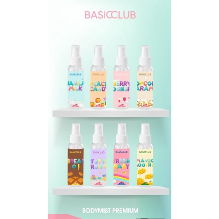 PAKET BODYMIST BASICCLUB ISI 6PCS 30ml BPOM FREE POUCH/ Bodymist viral /parfum basicclub