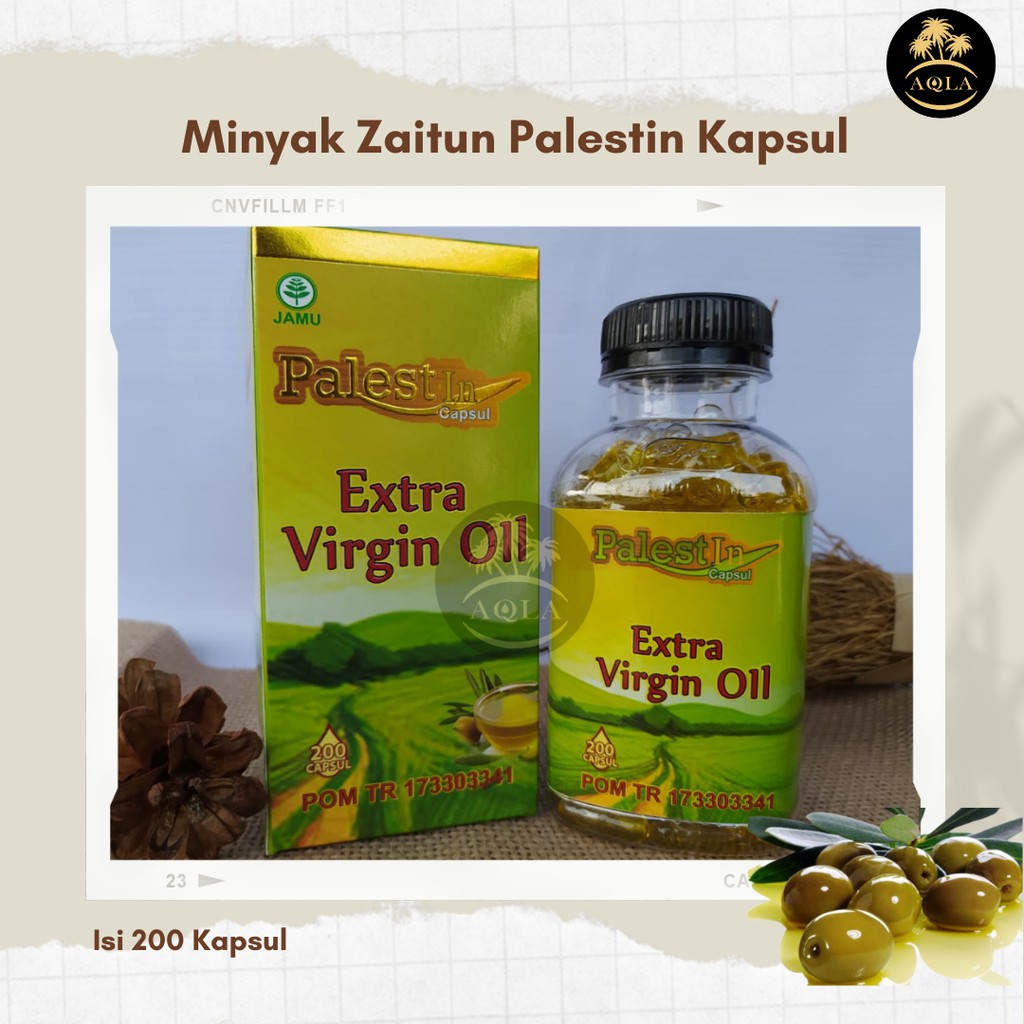 MINYAK ZAITUN PALESTIN 100 KAPSUL / EXTRA VIRGIN OIL KAPSUL / ZAITUN ASLI