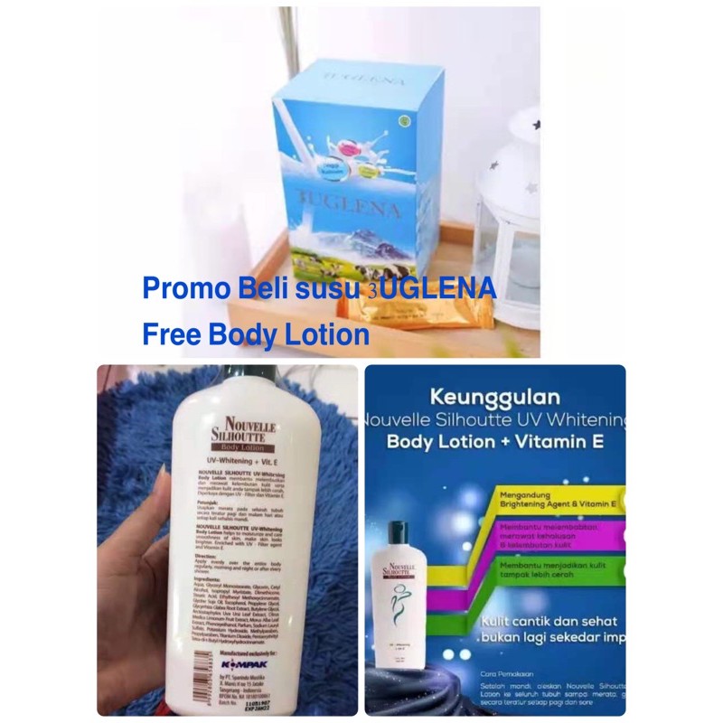 SUSU 3UGLENA KOLOSTRUM TINGGI KALSIUM ISI 30 SACHET Free Body Lotion