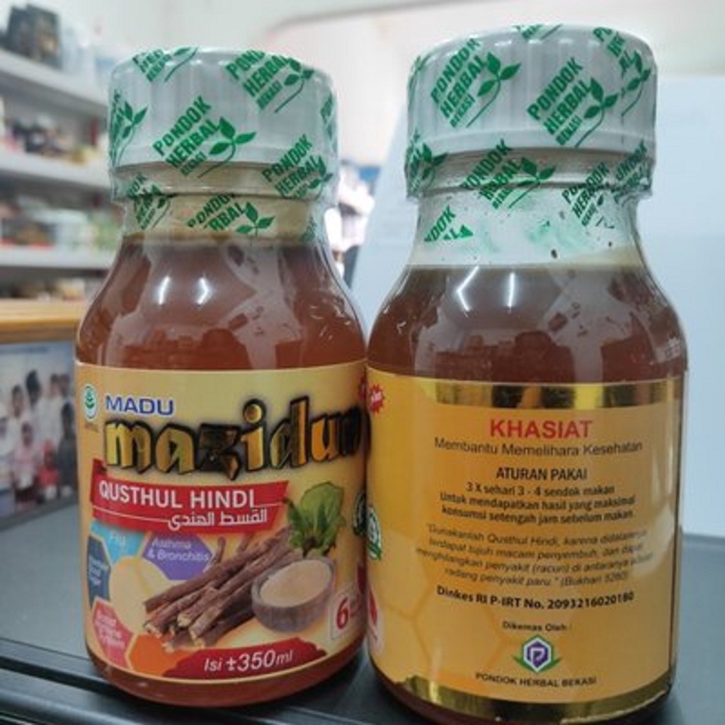 Madu Mazidun Qusthul Hindi 6 in 1 + Habbatussauda Zaitun Jahe Merah Temulawak 350gr