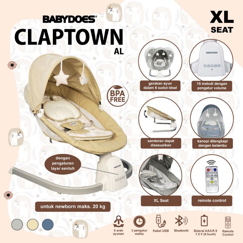 Babydoes swing claptown AL ukuran XL kursi ayun bayi