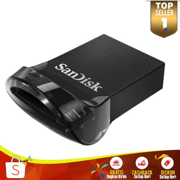 Sandisk Ultra Fit SC 10 USB 3.1 Flashdisk Kecepatan Transfer Tinggi Compact Flash Drive Ramping