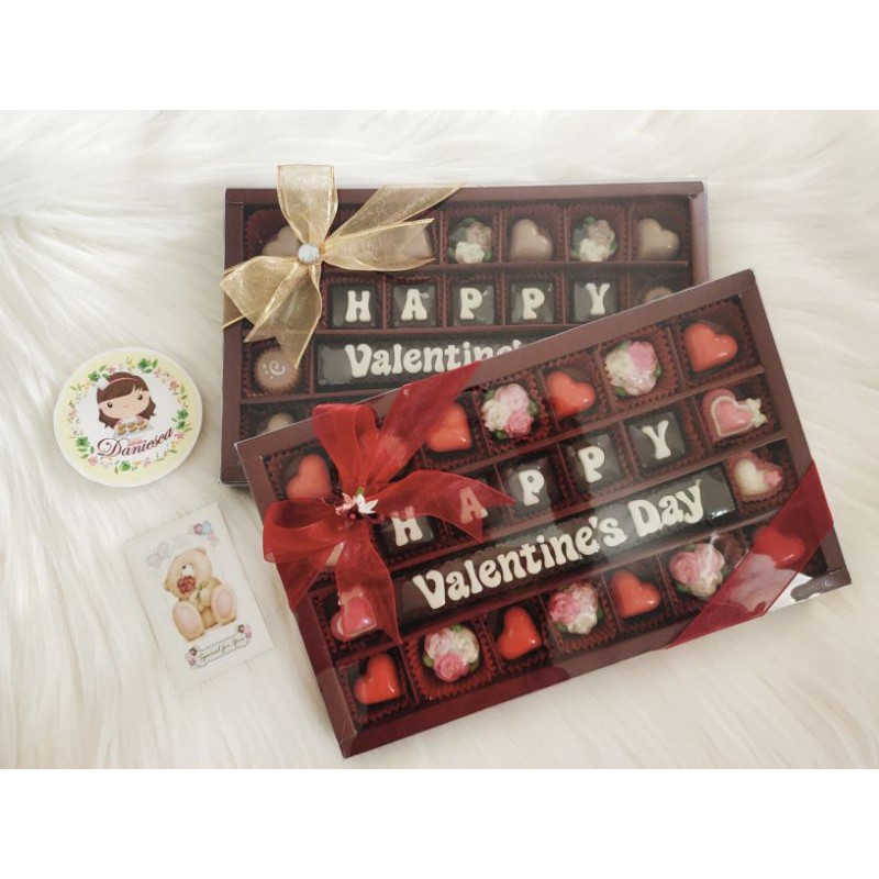 

.Chocolate gift S28B - coklat ucapan happy valentin kado hadiah valday anniv bday ( ds bgr )