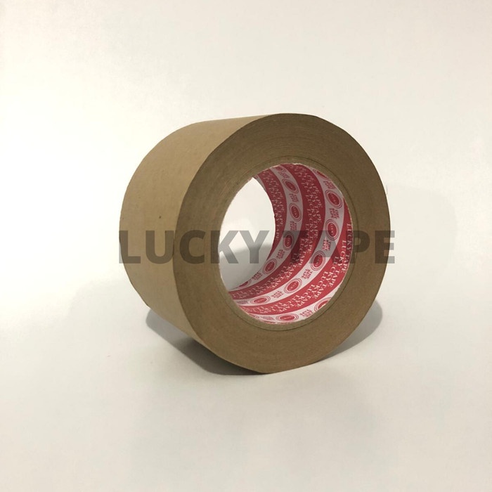 Menakjubkan Lakban Air 3" Inch X 50M Gummed Paper Craft Tape Lucky Tape Terlaris