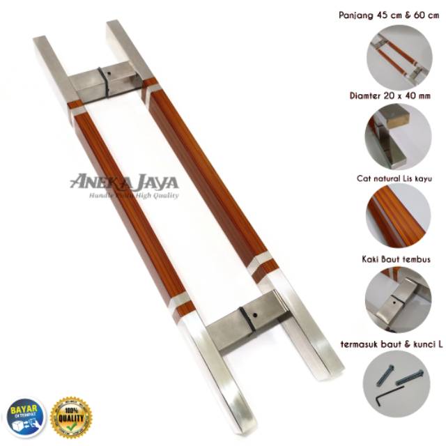 Handle Pintu rumah 45 cm &amp;  60 cm baut tembus / Tarikan Pintu rumah / Pegangan Pintu rumah minimalis