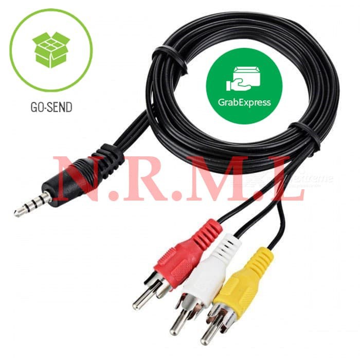 Kabel 3.5mm male to 3 RCA Male, bisa untuk STB Indihome
