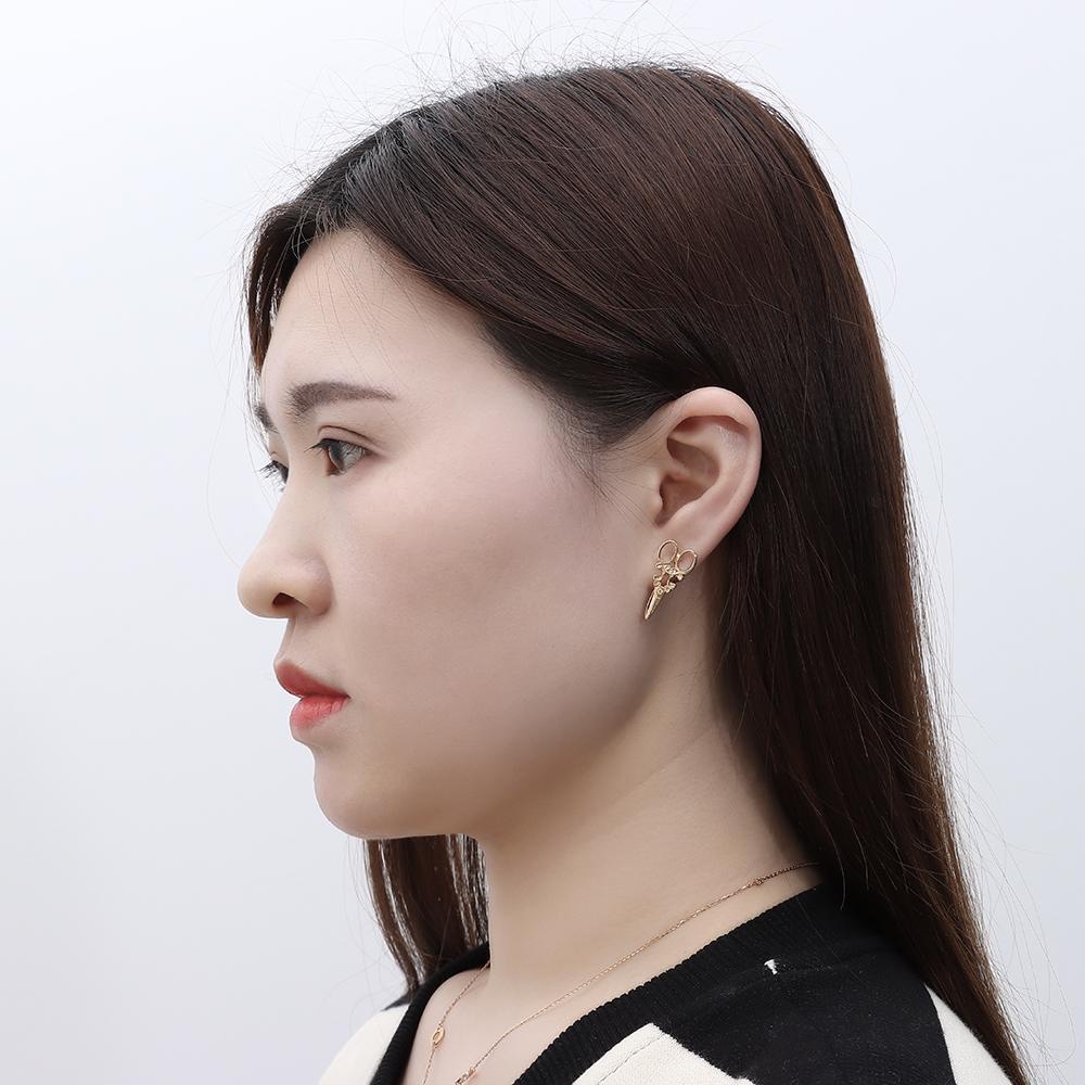 Preva Anting Gunting Kecil Anting Panas Wanita Pria Perhiasan Hadiah Ear Stud