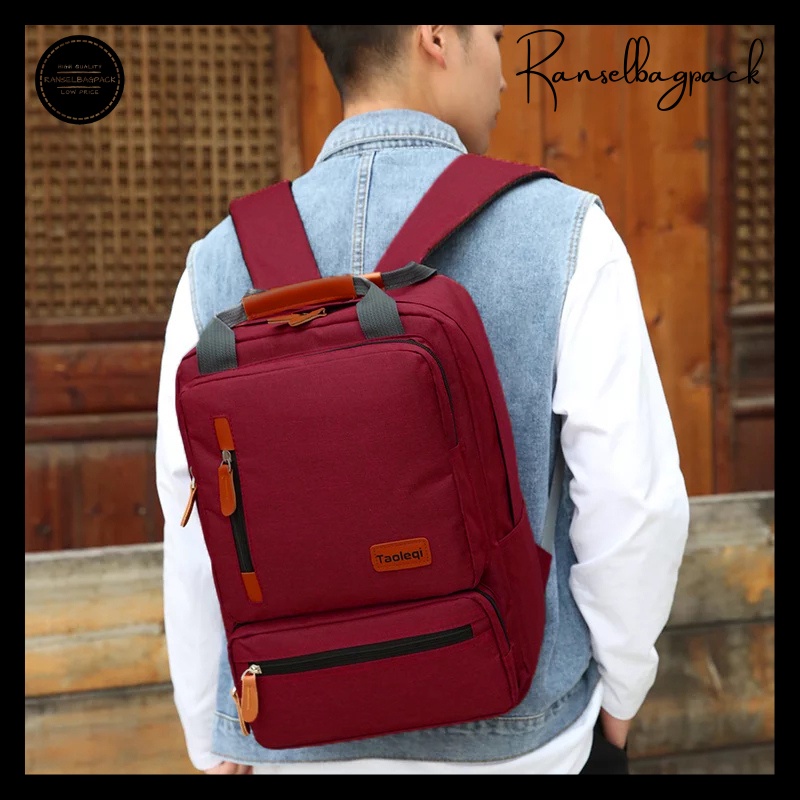 COD Tas Ransel Laptop empuk Tas backpack Jinjing Sekolah Kantor Seminar Original