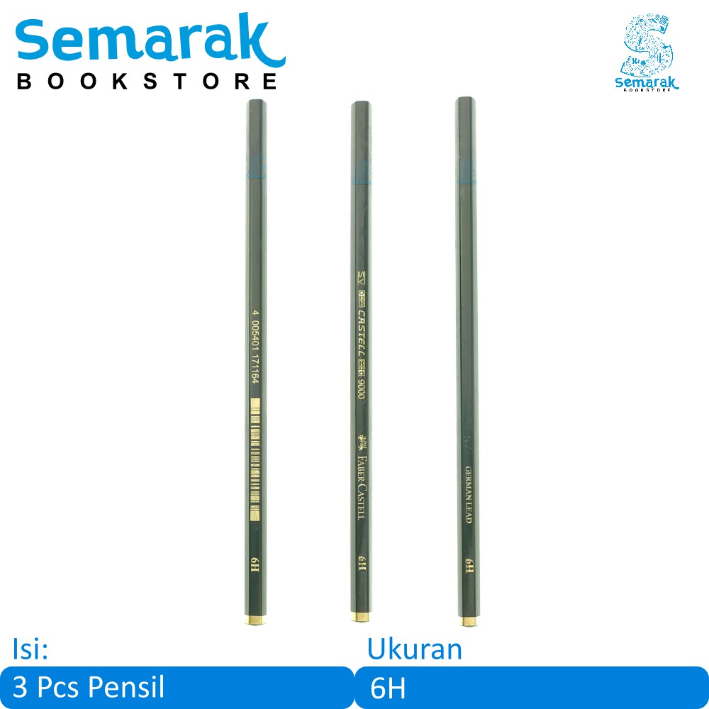 

Faber Castell 9000 Pensil 6H [3 Pcs]