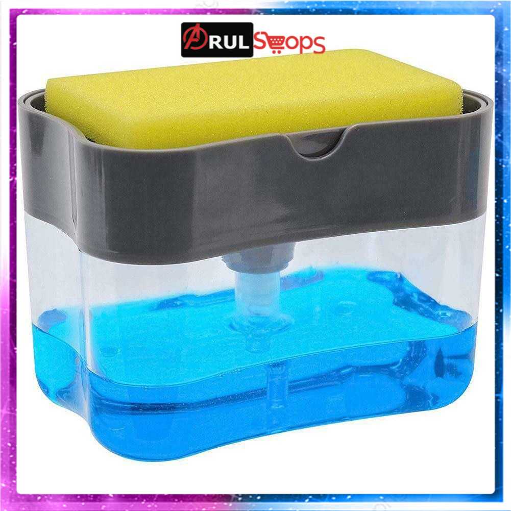 ARS - HOUSEEN Kotak Dispenser Sabun Cuci Piring Hand Push Sponge - O933