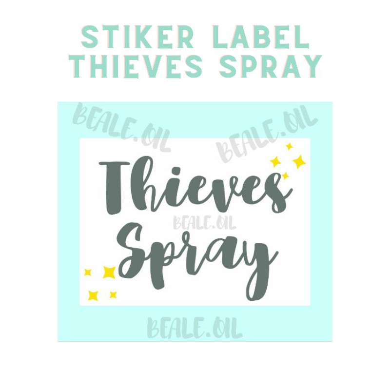 Stiker Thieves Spray Waterproof - Sticker Thieves Spray Beale.Oil bealeoil