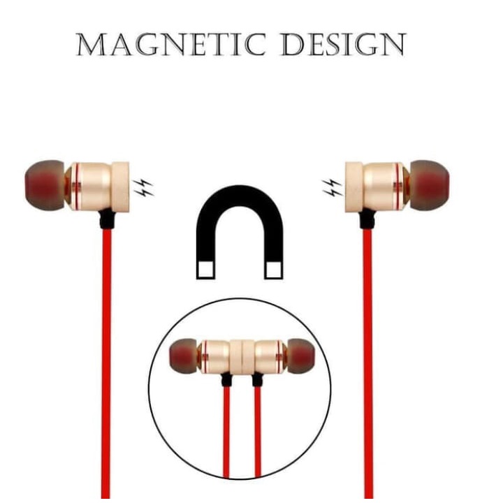 Hedset Joging Gowes Bluetooth Bersepeda Dengar Musik dan Telponan I Dilengkapi Magnet Bisa Jadi Kalung Saat Tidak Digunakan I Headset Blututh Karet Jadi Nyaman DItelinga