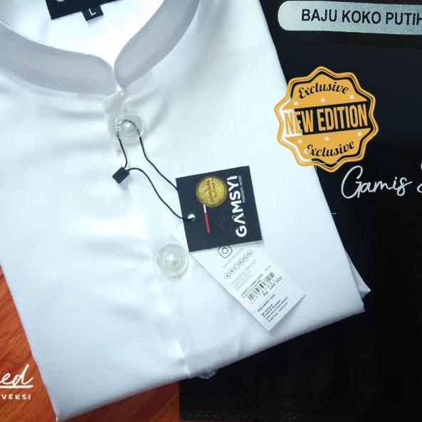 ☊ BAJU KOKO PUTIH POLOS, KOKO HABAIB, KOKO PUTIH LENGAN PANJANG/KOKO GAMSYI ◘